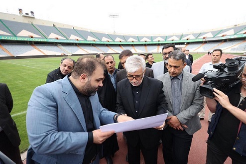 بازدید سرزده وزیر ورزش از ورزشگاه آزادی +عکس