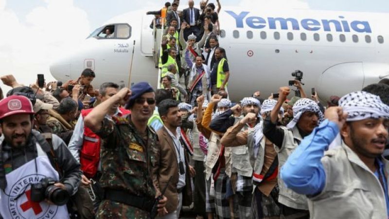 دومین گروه از اسرای آزاد شده یمنی وارد صنعا شدند