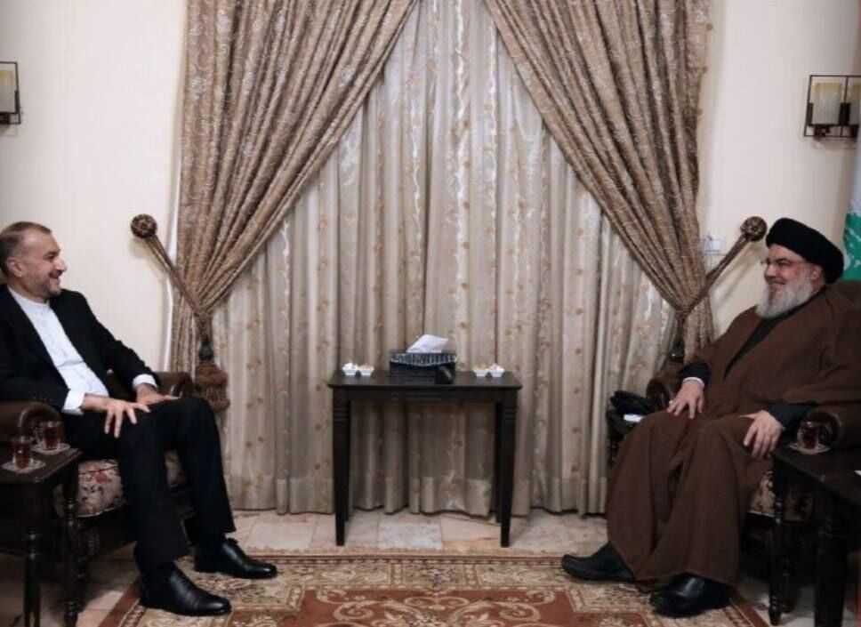 وزیر خارجه با سیدحسن نصرالله دیدار کرد +عکس